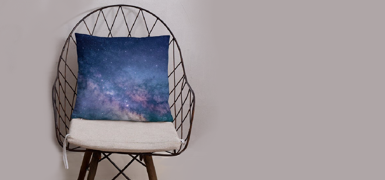 universe print throw pillow